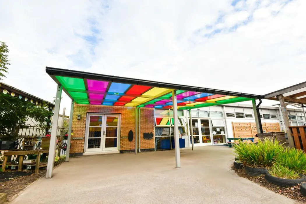 A Rainbow Monopitch Shelter That Inspires Outdoor Learning