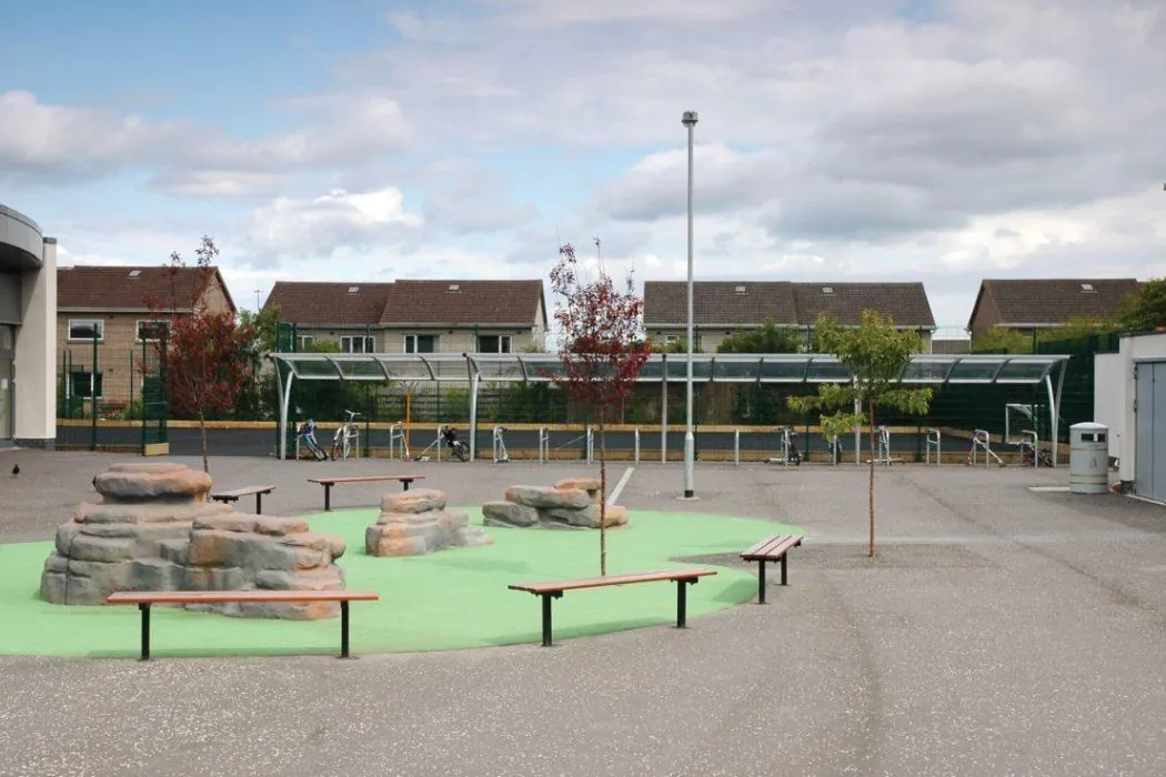 Litter Bin at Bonaly Primary School – External Works Package - Broxap