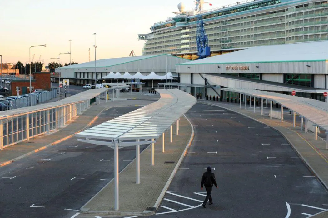 Covered Walkway at City Cruise Terminal Forecourt - Broxap