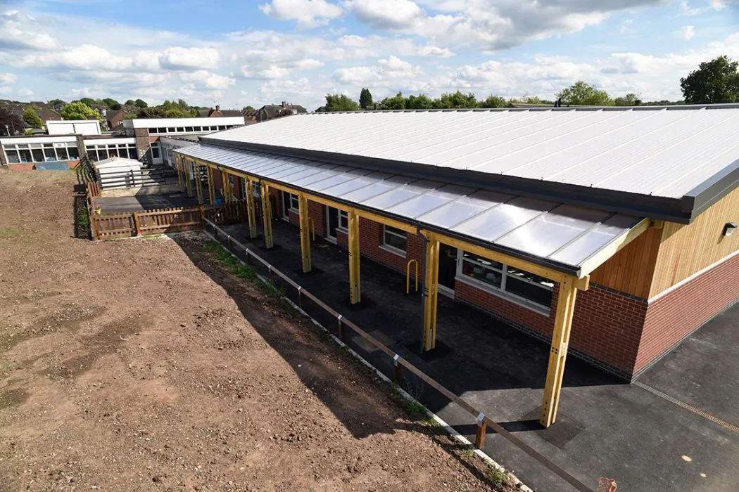 Delamere Monopitch Timber Canopy at Fernwood Primary School - Broxap