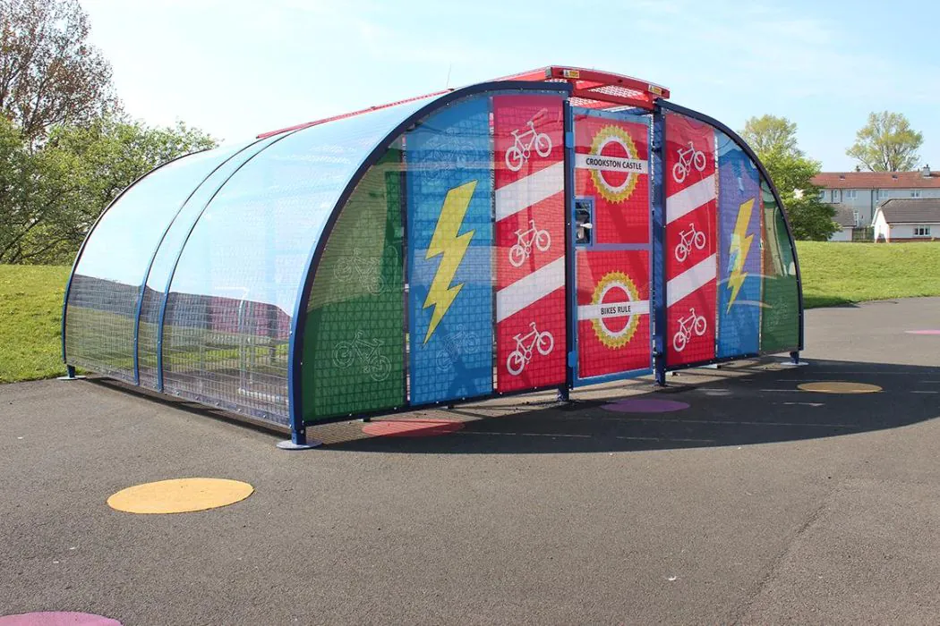 Cycle Parking Compound at Crookston Castle Primary School - Broxap