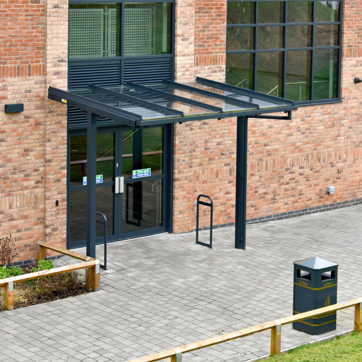 Entry Canopy Cladding Modern Northwood Entrance Canopy | Broxap Shelters
