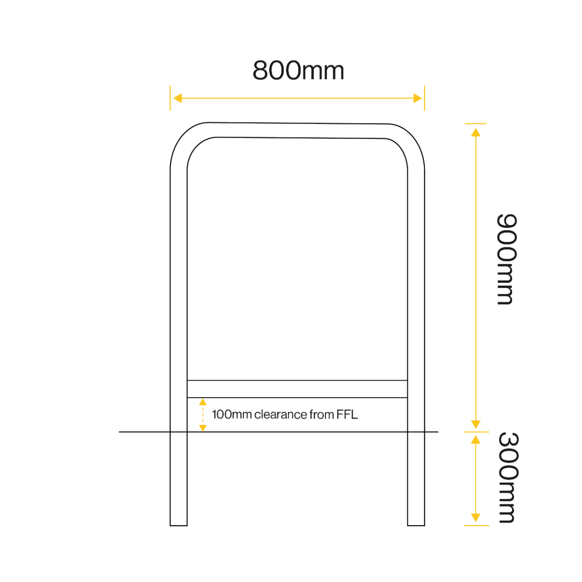 Door Barrier with Tapping Bar DDA Compliant | Broxap