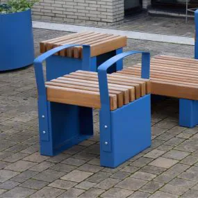 Litchard Short Bench with Armrests