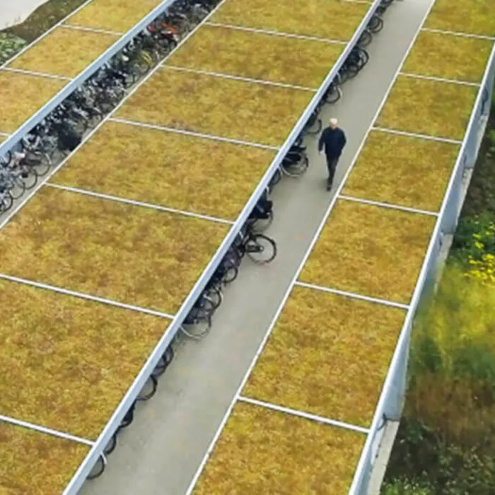 Turvec Cubic Green Roof Bike Shelter - 10