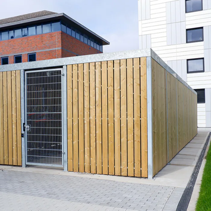 Turvec Cubic Timber Bike Store - Enclosed - 1