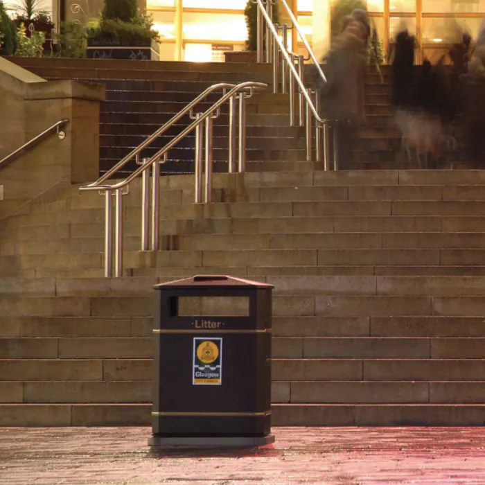 Derby Double Slimline Litter Bin - 3