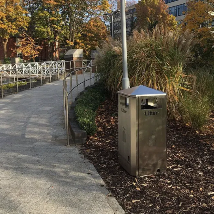 Derby Standard Litter Bin - Stainless Steel - 16