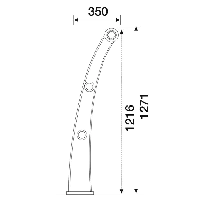Quayside Curved Ductile Iron 3 Rail - 19