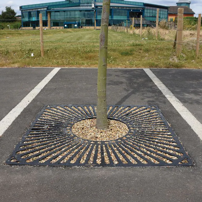 Sunburst Square Tree Grille - 1400 x 1400mm - 1