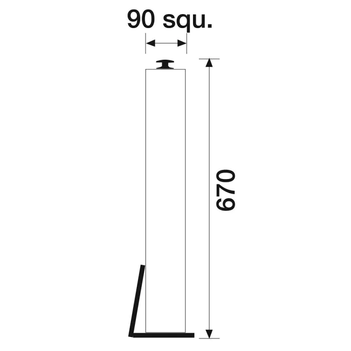 Manual Telescopic Post - 670mm x 90mm - 9