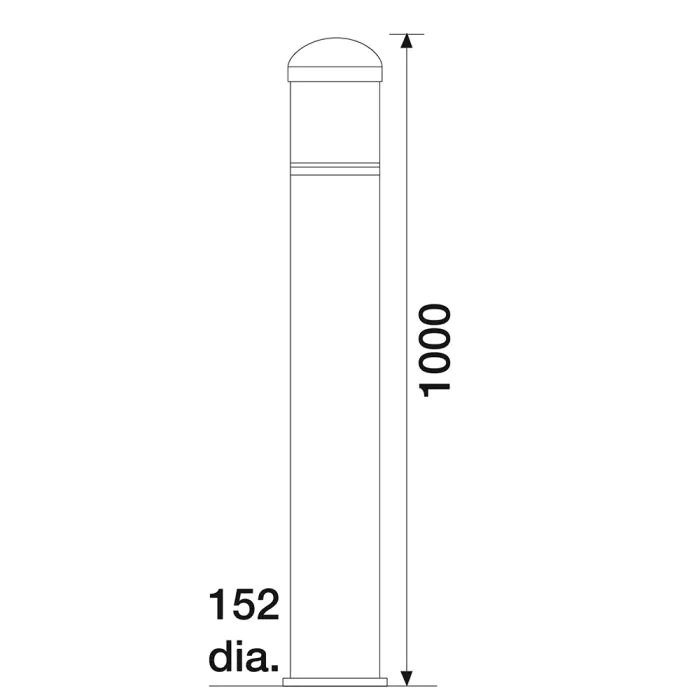 Centurion Dome Illuminated Bollard - 1