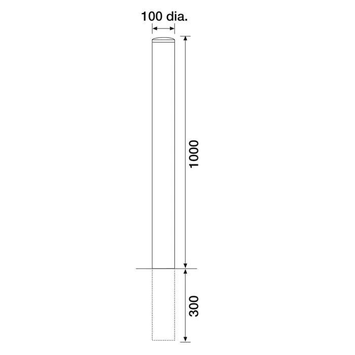Ridge Stainless Steel Bollard - 15