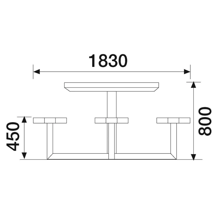Bridgend Picnic Bench - Square - 11