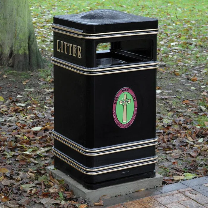 Square Standard Cast Iron Bin - 10