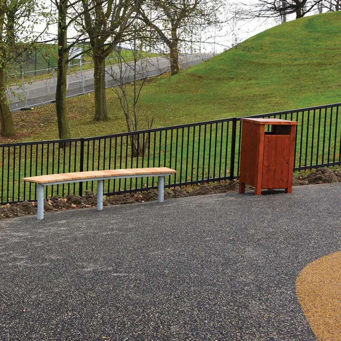 Okehampton Redwood Litter Bin - 4