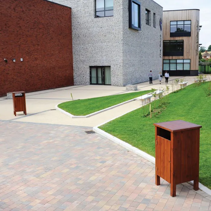Okehampton Redwood Litter Bin - 9