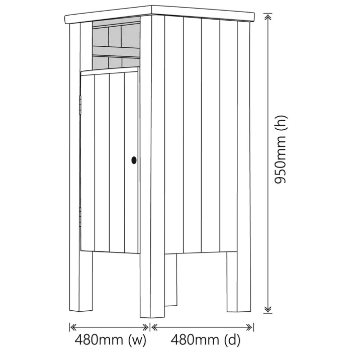 Okehampton Redwood Litter Bin - 10
