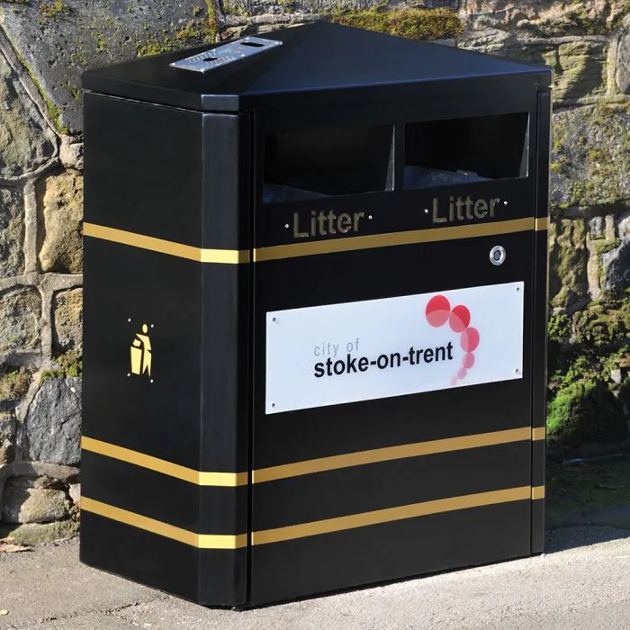Derby Double Litter Bin - 3