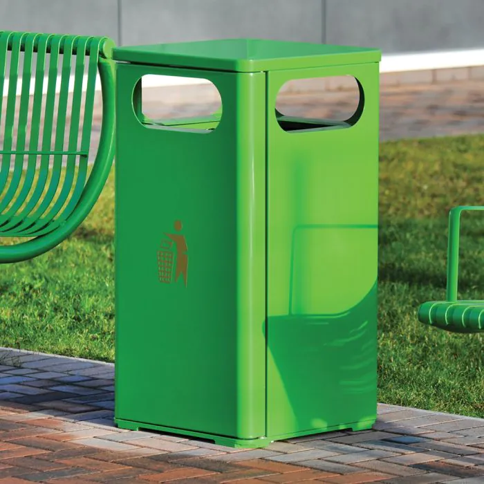 Athena Steel Litter Bin - 8