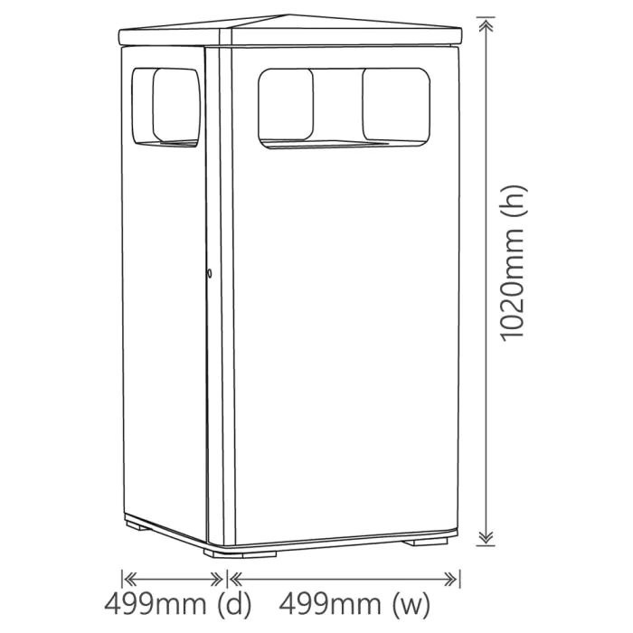 Athena Steel Litter Bin - 9