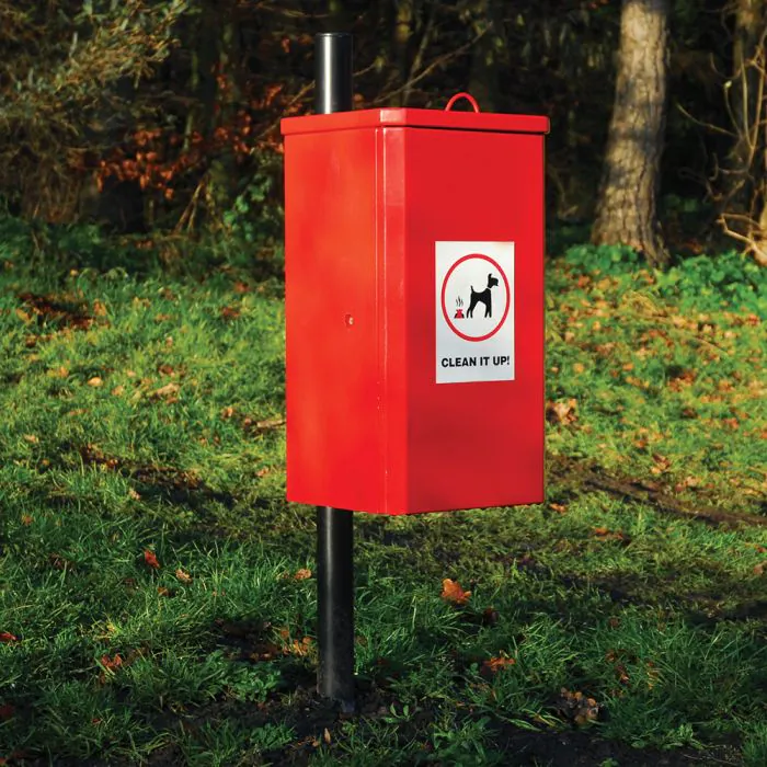 K-Nine Post Mounted Dog Waste Bin - 1