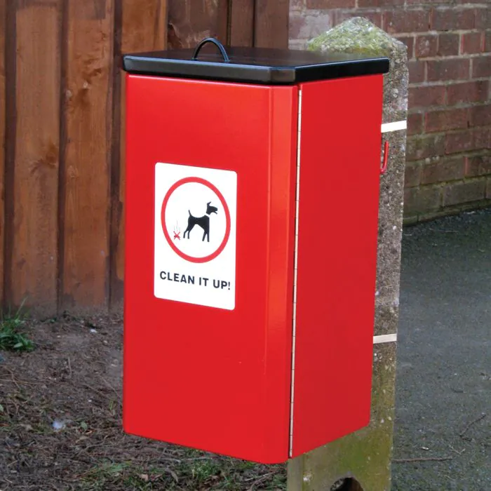 K-Nine 40ltr Red Dog Waste Bin - Express - 3