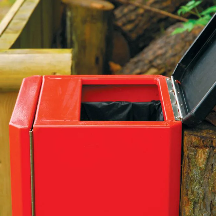 K-Nine Post Mounted Dog Waste Bin - 5