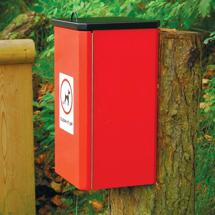 K-Nine Post Mounted Dog Waste Bin - 8