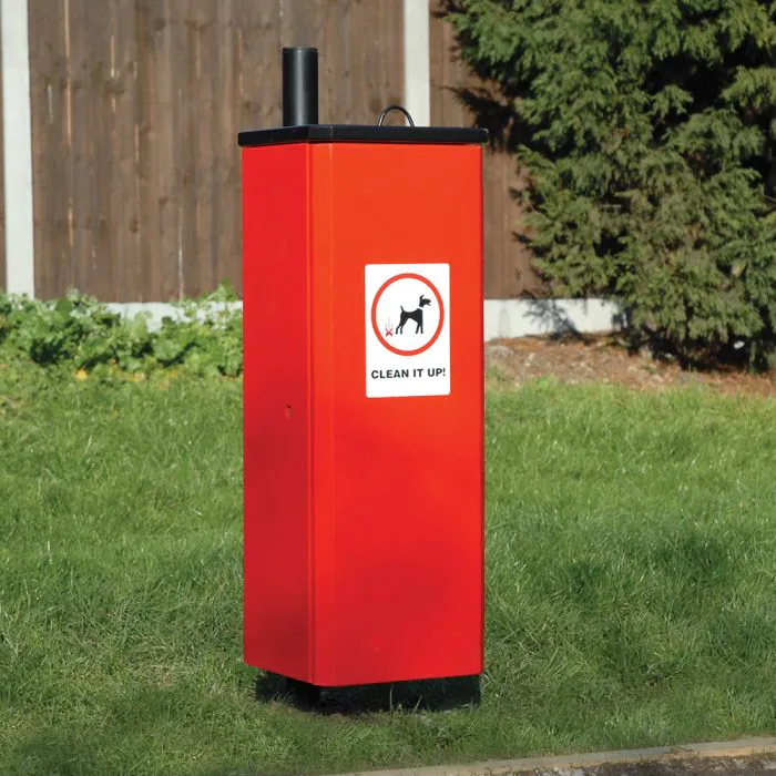 K-Nine Post Mounted Dog Waste Bin - 11