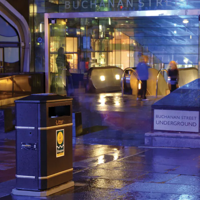 Derby Double Slimline Litter Bin - 4