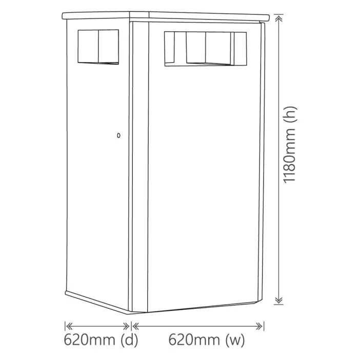 Derby Wheelie Bin Housing - Stainless Steel - 3