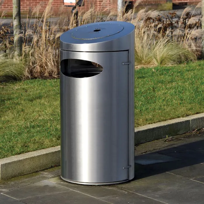 Derby Olympus A Litter Bin - Stainless Steel - 3