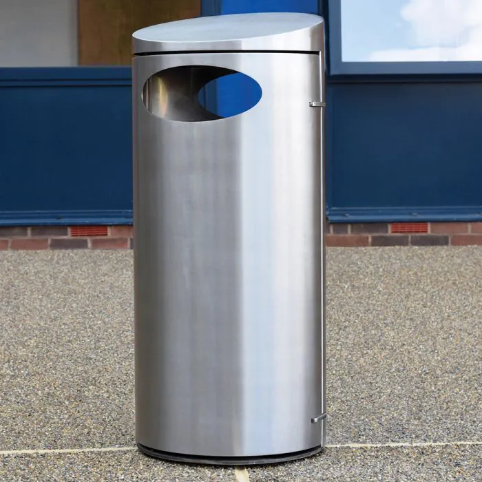 Derby Olympus A Litter Bin - Stainless Steel - 6