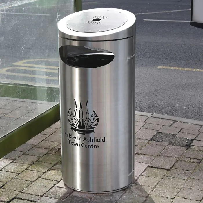 Derby Olympus A Litter Bin - Stainless Steel - 7