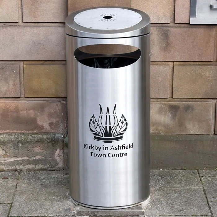 Derby Olympus A Litter Bin - Stainless Steel - 9