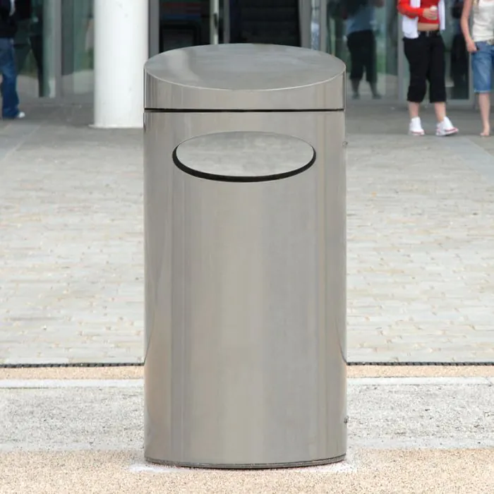 Derby Olympus A Litter Bin - Stainless Steel - 12