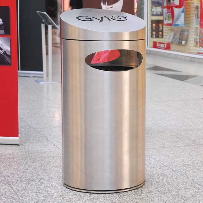 Derby Olympus A Litter Bin - Stainless Steel - 13