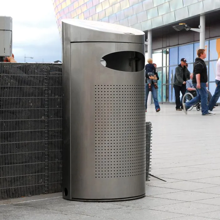 Derby Olympus A Litter Bin - Stainless Steel - 15