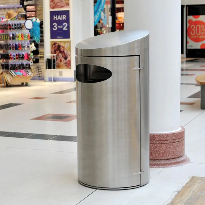 Derby Olympus A Litter Bin - Stainless Steel - 16