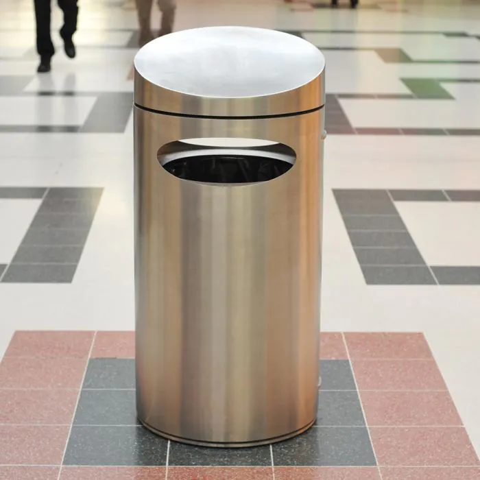 Derby Olympus A Litter Bin - Stainless Steel - 17