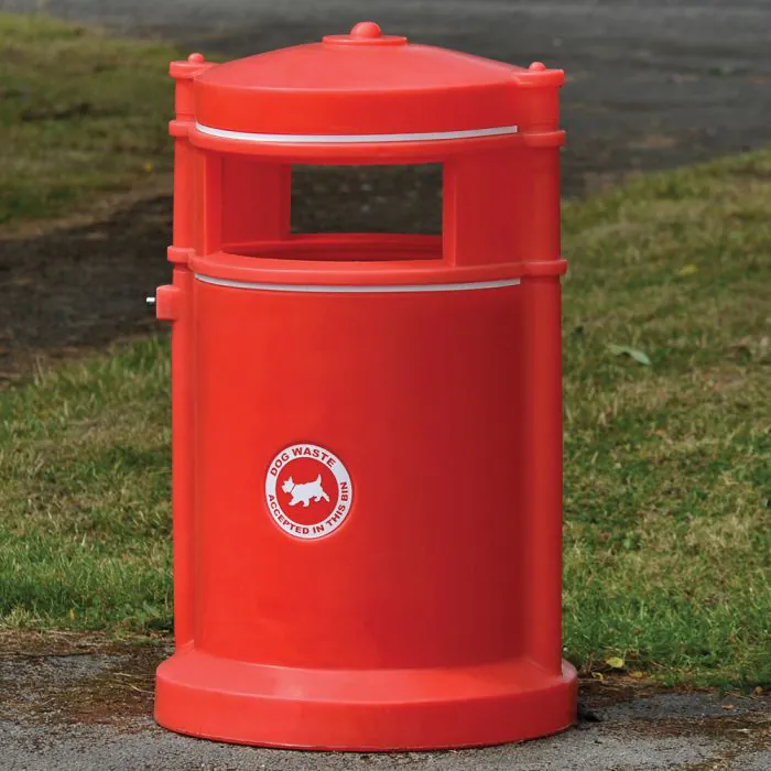 Maelor Trafflex Round High Security Litter Bin - 90 Litre - 2