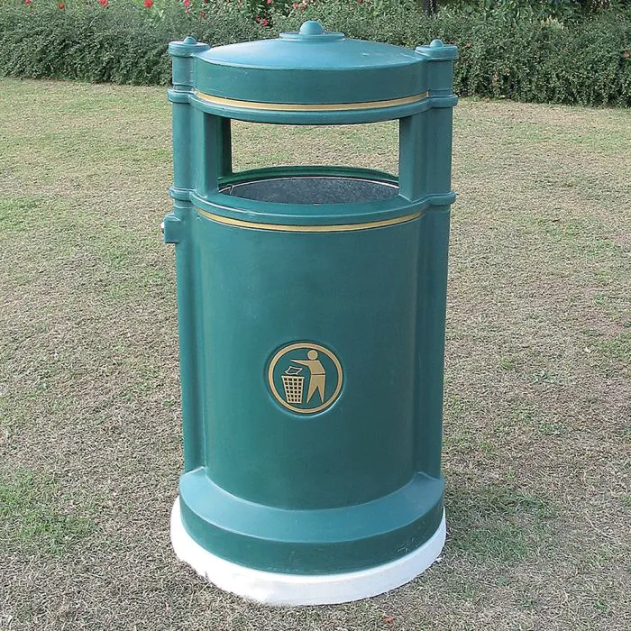 Maelor Trafflex Round High Security Litter Bin - 90 Litre - 4