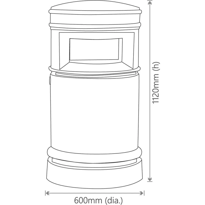 Maelor Trafflex Turvy High Security Litter Bin - 15