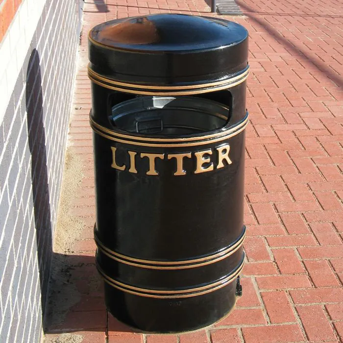 Round Medium Cast Iron Bin - 2