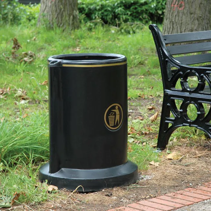 Maelor Open Top Plastic High Security Litter Bin - 1