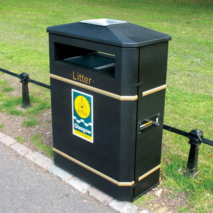 Derby Double Slimline Litter Bin - 1