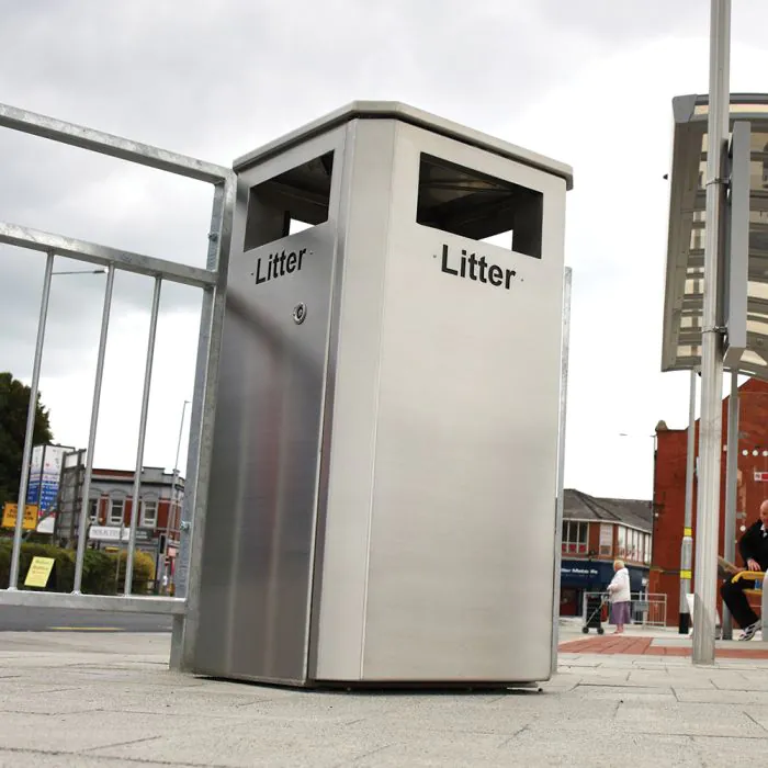 Derby Standard Litter Bin - Stainless Steel - 0