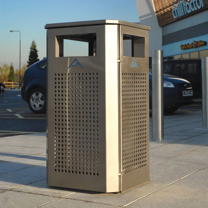 Derby Standard Litter Bin - Stainless Steel - 10