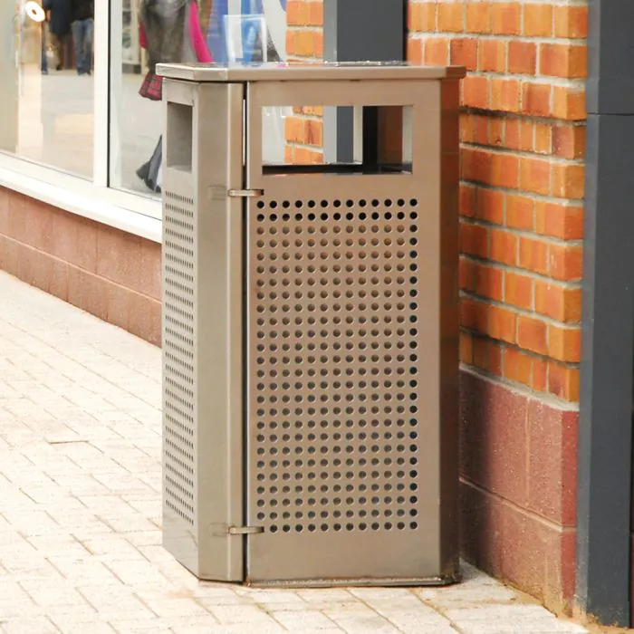 Derby Standard Litter Bin - Stainless Steel - 11